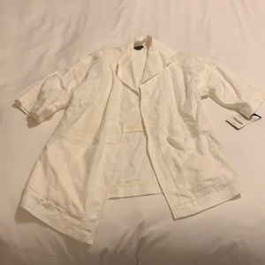 Worth White Linen Jacket - Petite